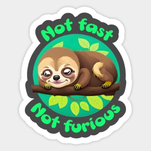 Not Fast Not Furious Sticker